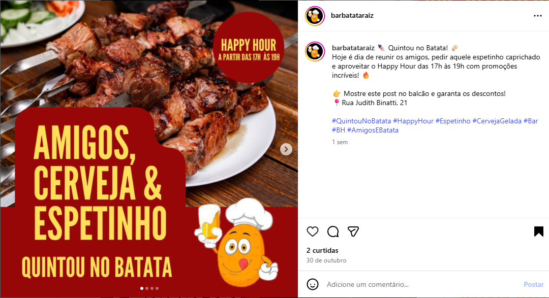 Bar Batata Raiz ou seria Nutella?